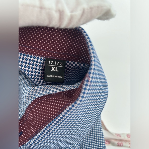 Society Of Threads Shirt Mens Size XL 17.5 Long Sleeve Button Up Contrast Collar - Picture 6 of 12